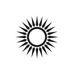 Sun icon vector isolated