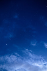 Obraz na płótnie Canvas Stars and cloud at night