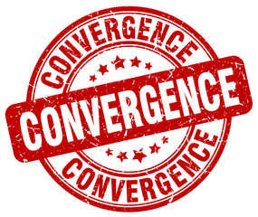 convergence red grunge stamp