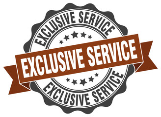 exclusive service stamp. sign. seal