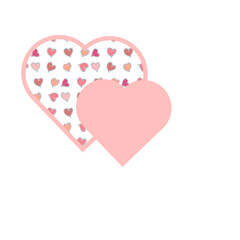 Lot of small hearts inside the big heart. EPS10