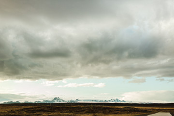 Naklejka na ściany i meble Beautiful Icelandic landscape, view of a tourist site