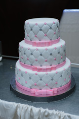 pink wedding cake