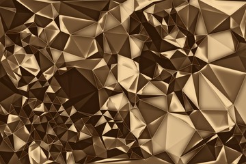 gold triangle mosaic golden polygonal,  polygon.