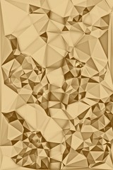 gold triangle mosaic golden polygonal,  light.