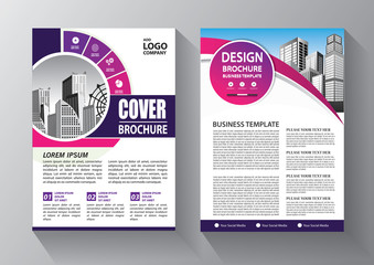 Naklejka premium Business abstract vector template. Brochure design, cover modern layout, annual report, poster, flyer in A4 with colorful triangles, geometric shapes for tech, science, market with light background