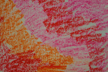 Pastel pen (oil pen) bright abstract drawing , background