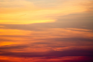 sky and clouds during dramatic sunset