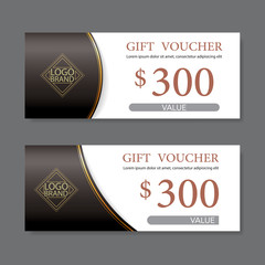 Gift voucher template, vector