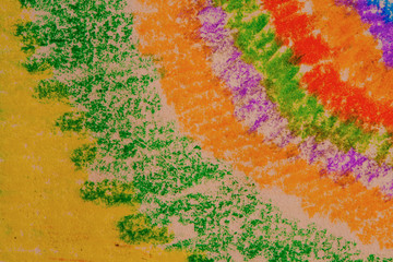 Pastel pen (oil pen) bright abstract drawing , background