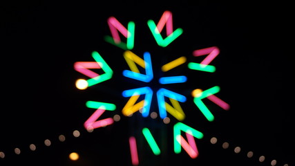 Light bokeh abstract Blur Background view from Above. Abstract background with light particles out...