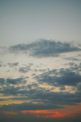 dark cloud above dusk sky