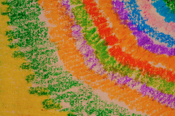 Pastel pen (oil pen) bright abstract drawing , background