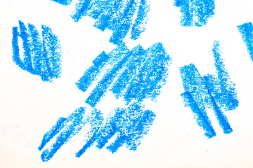 Pastel pen (oil pen) blue abstract drawing , background