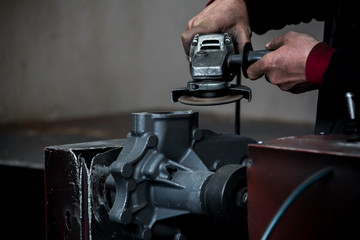 Close up of CNC machine at work