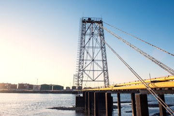 Fototapeta premium Oilfield pipelines and valves