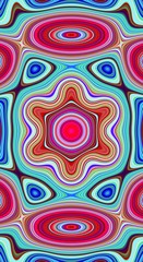 Psychedelic symmetry abstract pattern and hypnotic background,  ornament swirl.