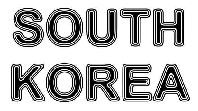 South Korea. Looping footage has 4K resolution. Illustration.