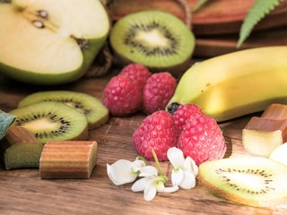 fresh fruits on the table