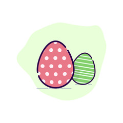 Easter eggs. Vector illustration. Eggs vector icons flat style. Easter eggs isolated vector. - stock vector