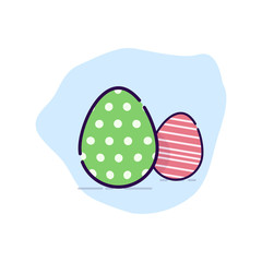 Easter eggs. Vector illustration. Eggs vector icons flat style. Easter eggs isolated vector. - stock vector