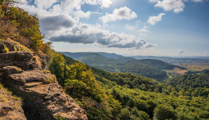 Sandstone rock formation Hohenstein in Germany