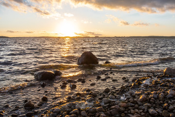 Fototapeta na wymiar Seascape of Baltic Sea on Ruegen, Germany