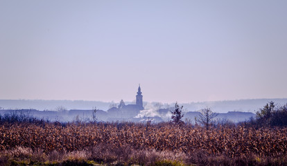 Church in the distance