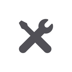 Screwdriver with key icon colored symbol. Premium quality isolated equipment element in trendy style.