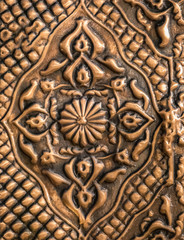 golden decorative mosaic arabic ornamental pattern