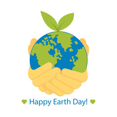 Happy Earth Day Banner Illustration of a happy earth day banner, for environment safety celebration