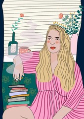 Woman in her home