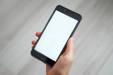  smartphone in male hand