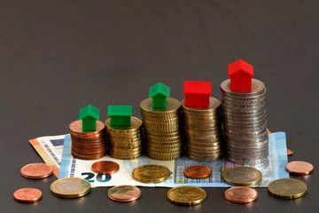 Steigende Haus und Immobilienpreise