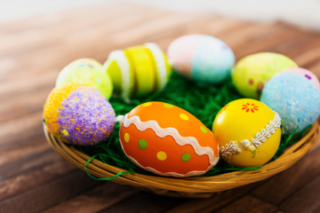 Easter eggs - close-up of colorful easter eggs for your easter design
