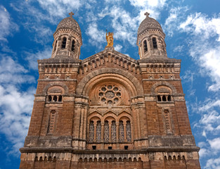 Fototapeta na wymiar Cathedral Our Lady of the Victory (Notre Dame de la Victoire). City of Saint-Raphael, southern France