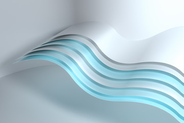 3d rendering, curve surface and texture background