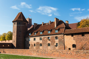 Fototapeta na wymiar Malbork Castle is famous landmark of Poland outdoor.