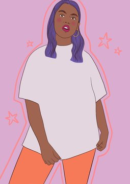 Lady in tshirt