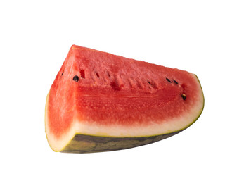 watermelon on white background. (clipping path)