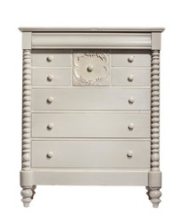 white painted dresser