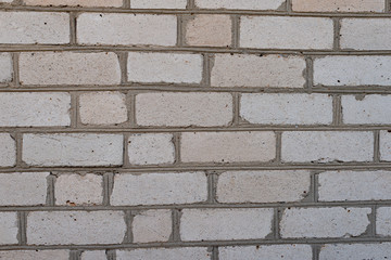 Old brick wall with cracks and scratches , background, texture	