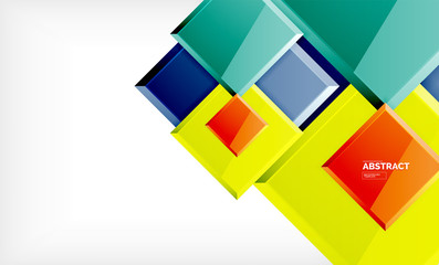 Geometric abstract background, modern square design