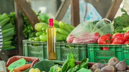 A selection of fresh and healthy home-grown vegetables. - Powered by Adobe