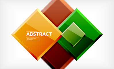 Geometric abstract background, modern square design