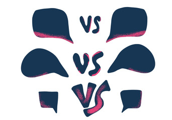 Versus screen vector illustration. Vs card.