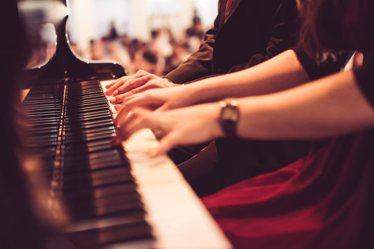 playing the piano