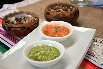 Aji sauce with culantro, traditional.