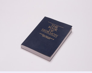 Book of mormon used and read for spiritual inspiration and the affirmation of faith . - obrazy, fototapety, plakaty