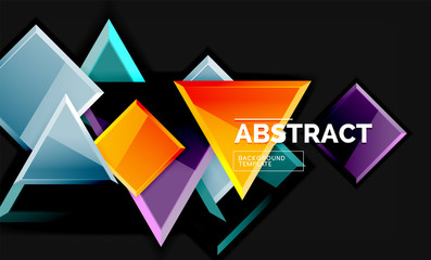 Squares and triangles geometrical background